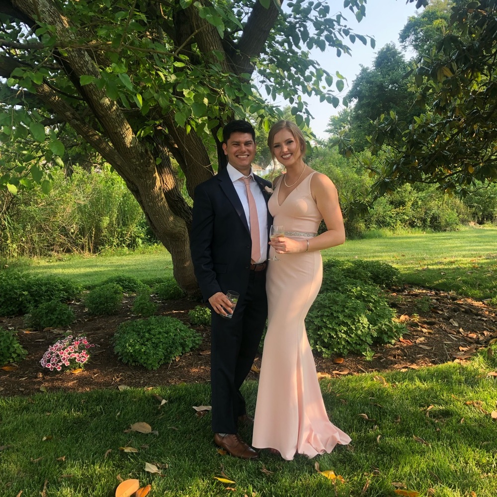 Blush bridesmaid dress